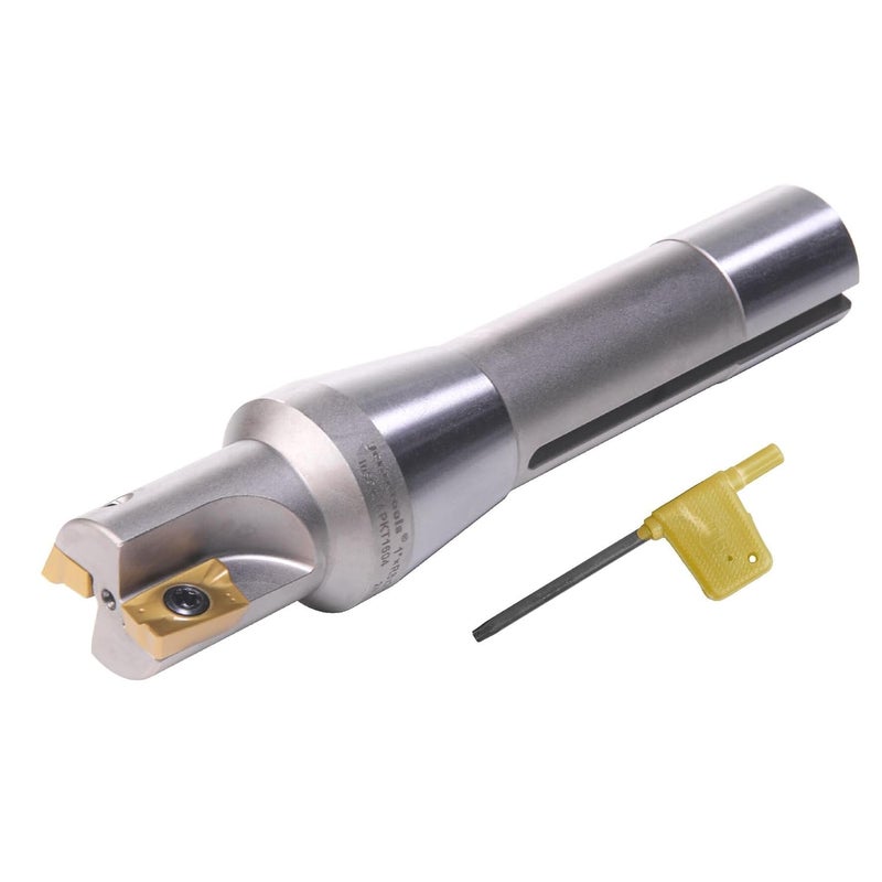 Jerax tools R8 Shank Indexable 1" End Mill, 1" Diameter 90 Degree High Speed Milling Cutter with Replaceable Carbide Insert - Image 1